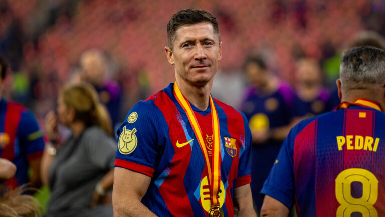 Robert Lewandowski seen during Spanish Supercup Final game between teams of FC Barcelona, Barca and Real Madrid Maciej Rogowski/Ball Raw Images Jeddah King Abdullah Sports City Saudi Arabia Copyright: xMaciejxRogowskix ROG_BARvsRMA-191
2026.01.12 Dzedda
pilka nozna Superpuchar Hiszpanii
FC Barcelona - Real Madryt
Foto IMAGO/PressFocus

!!! POLAND ONLY !!!