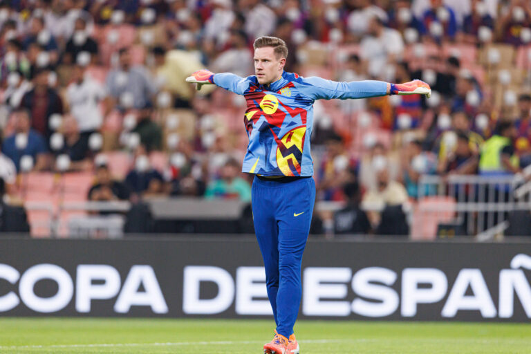 Marc Andre Ter Stegen seen during Spanish Supercup Final game between teams of FC Barcelona, Barca and Real Madrid Maciej Rogowski/Ball Raw Images Jeddah King Abdullah Sports City Saudi Arabia Copyright: xMaciejxRogowskix maciejrogowski_barcelona_realmadrid_2526-028
2026.01.11 Dzedda
pilka nozna Superpuchar Hiszpanii
FC Barcelona - Real Madryt
Foto IMAGO/PressFocus

!!! POLAND ONLY !!!