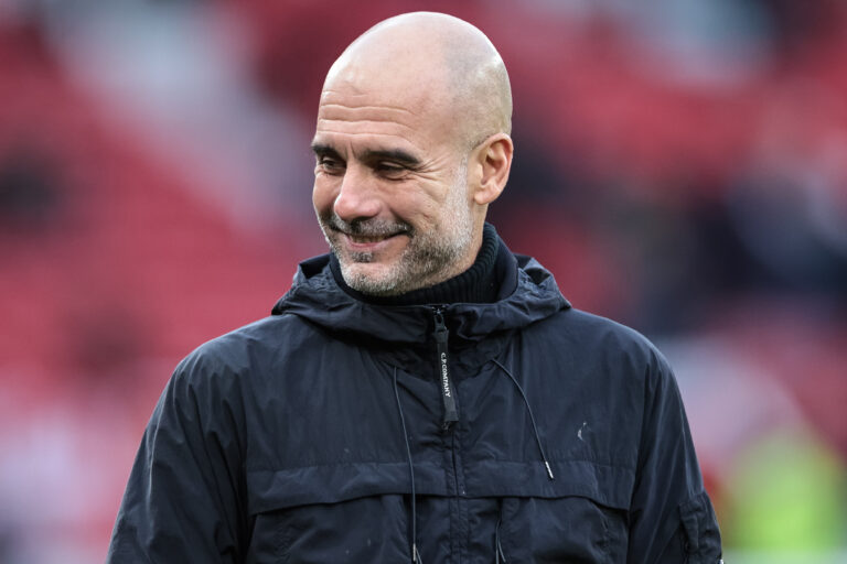Pep Guardiola manager of Manchester City during the Premier League match Manchester United vs Manchester City at Old Trafford, Manchester, United Kingdom, 17th January 2026

(Photo by Mark Cosgrove/News Images) in Manchester, United Kingdom on 1/17/2026. (Photo by Mark Cosgrove/News Images/Sipa USA)
2026.01.17 Manchester
pilka nozna liga angielska
Manchester United  - Manchester City 
Foto News Images/SIPA USA/PressFocus

!!! POLAND ONLY !!!