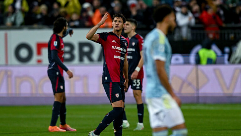 Cagliari's Luca Mazzitelli in action for 1-0 during the Serie A soccer match between Cagliari Calcio and Juventus FC at the Unipol Domus in Cagliari, Sardinia -  Saturday, 17th January 2026. Sport - Soccer (Photo by Gianluca Zuddas/Lapresse) (Photo by Gianluca Zuddas/LaPresse/Sipa USA)
2026.01.17 Cagliari
pilka nozna liga wloska
Cagliari Calcio - Juventus Turyn
Foto LaPresse/SIPA USA/PressFocus

!!! POLAND ONLY !!!