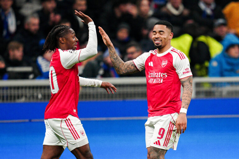 Arsenal’s Gabriel Jesus celebrates after scoring the 1-0 goal for his team during the Uefa Champions League soccer match between Inter and Arsenal  at the San Siro Stadium in Milan , north Italy - Tuesday , January 20,  2026. Sport - Soccer . (Photo by Marco Alpozzi/LaPresse) (Photo by Marco Alpozzi/LaPresse/Sipa USA)
2026.01.20 Mediolan
pilka nozna liga mistrzow
Inter Mediolan - Arsenal Londyn
Foto LaPresse/SIPA USA/PressFocus

!!! POLAND ONLY !!!
