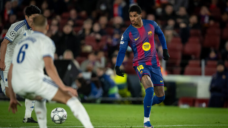 Marcus Rashford (FC Barcelona) in action during a UEFA Champions League match between FC Barcelona and Copenhagen at Spotify Camp Nou in Barcelona, , Spain, on January 28 2026. Photo by Felipe Mondino (Photo by Felipe Mondino/IPA Sport / ipa-agency.net/IPA/Sipa USA)
2026.01.28 Barcelona
pilka nozna liga mistrzow
FC Barcelona - FC Kopenhaga
Foto IPA/SIPA USA/PressFocus

!!! POLAND ONLY !!!