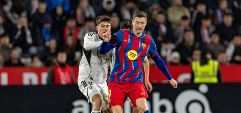 Robert Lewandowski seen during Copa Del Rey quarterfinal game between teams of Albacete Balompie and FC Barcelona, Barca Maciej Rogowski/Ball Raw Images Albacete Estadio Carlos Belmonte Spain Copyright: xMaciejxRogowskix ROG_ALBvsBAR-132
2026.02.03 Albacete
pilka nozna Puchar Krola 
Albacete Balompie - FC Barcelona
Foto IMAGO/PressFocus

!!! POLAND ONLY !!!