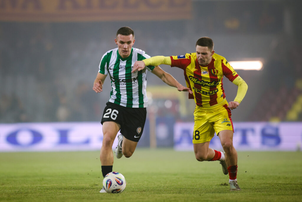 2026.02.06 Kielce
Pilka nozna PKO Ekstraklasa 2025/2026
Korona Kielce - Zaglebie Lubin
N/z Jakub Kolan Tamar Svetlin
Foto Marta Badowska / PressFocus

2026.02.06 Kielce
Football Polish PKO Ekstraklasa Season 2025/2026
Jakub Kolan Tamar Svetlin
Credit: Marta Badowska / PressFocus