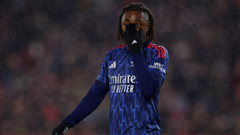 London, England, 12th February 2026. Eberechi Eze of Arsenal reacts during the Brentford vs Arsenal Premier League match at Gtech Community Stadium, London. Picture credit should read: Paul Terry / Sportimage EDITORIAL USE ONLY. No use with unauthorised audio, video, data, fixture lists, club/league logos or live services. Online in-match use limited to 120 images, no video emulation. No use in betting, games or single club/league/player publications. SPI_055_PT_Brentford_Arsenal SPI-4523-0055
2026.02.12 Londyn
pilka nozna Liga Angielska
Brentford - Arsenal Londyn
Foto IMAGO/PressFocus

!!! POLAND ONLY !!!