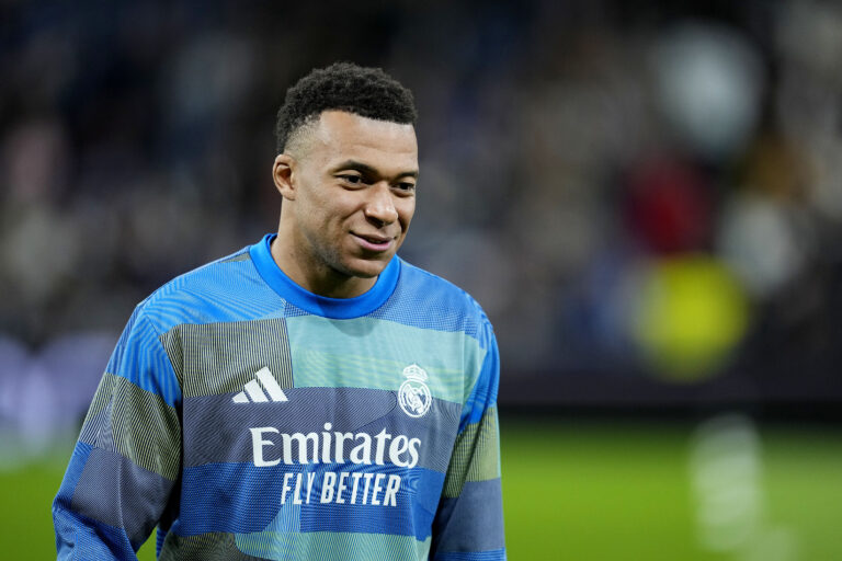 Kylian Mbappe of Real Madrid warms up during the Spanish championship LaLiga football match between Real Madrid and Real Sociedad on 14 February 2026 at Santiago Bernabeu stadium in Madrid, Spain (Photo by /Sipa USA)
2026.02.14 Madryt
pilka nozna liga hiszpanska
Real Madryt - Real Sociedad San Sebastian

Foto IPA/SIPA USA/PressFocus

!!! POLAND ONLY !!!