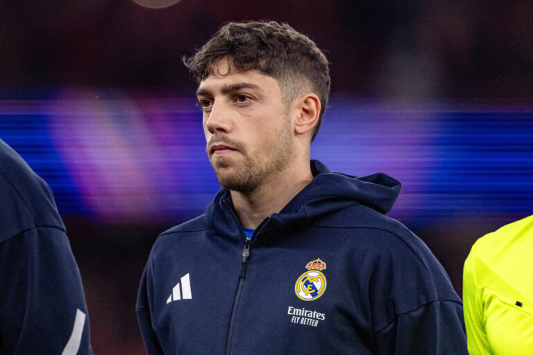 Federico Valverde seen during Champions League play off game between SL Benfica and Real Madrid CF Maciej Rogowski/Ball Raw Images Lisbon Estadio da Luz Portugal Copyright: xMaciejxRogowskix ROG_BENvsRMA-76
2026.02.17 Lizbona
pilka nozna liga mistrzow
SL Benfica - Real Madryt
Foto IMAGO/PressFocus

!!! POLAND ONLY !!!