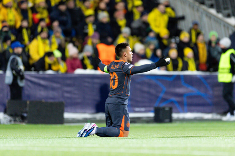 Lautaro Martinez (10 Inter) looks dejected during the UEFA Champions League football match between Bodo/Glimt and Inter at Aspmyra in Bodo, Norway. (Photo by Ane Frosaker / SPP/Sipa USA)
2026.02.18 Bodo
pilka nozna liga mistrzow
FK Bodo/Glimt - Inter Mediolan
Foto SPP/SIPA USA/PressFocus

!!! POLAND ONLY !!!