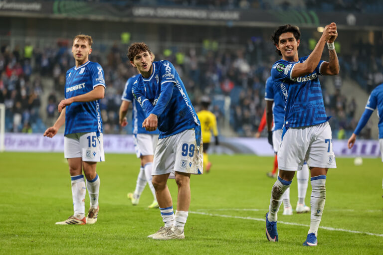 2026.02.26 Poznan
Pilka nozna UEFA Liga Konferencji Faza Play-off
Lech Poznan - KuPS Kuopion Palloseura
N/z Pablo Rodriguez gol radosc bramka Luis Palma
Foto Pawel Jaskolka / PressFocus

2026.02.26 Poznan
Football UEFA Conference League Lech Poznan - KuPS Kuopion Palloseura
Credit: Pawel Jaskolka / PressFocus