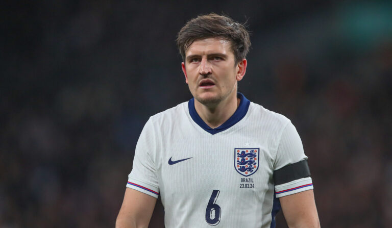 Harry Maguire of England during the International Friendly match England vs Brazil at Wembley Stadium, London, United Kingdom, 23rd March 2024

(Photo by Gareth Evans/News Images) in London, United Kingdom on 3/23/2024. (Photo by Gareth Evans/News Images/Sipa USA)
2024.03.23 London
pilka nozna mecz towarzyski
Anglia - Brazylia
Foto Gareth Evans/News Images/SIPA USA/PressFocus

!!! POLAND ONLY !!!