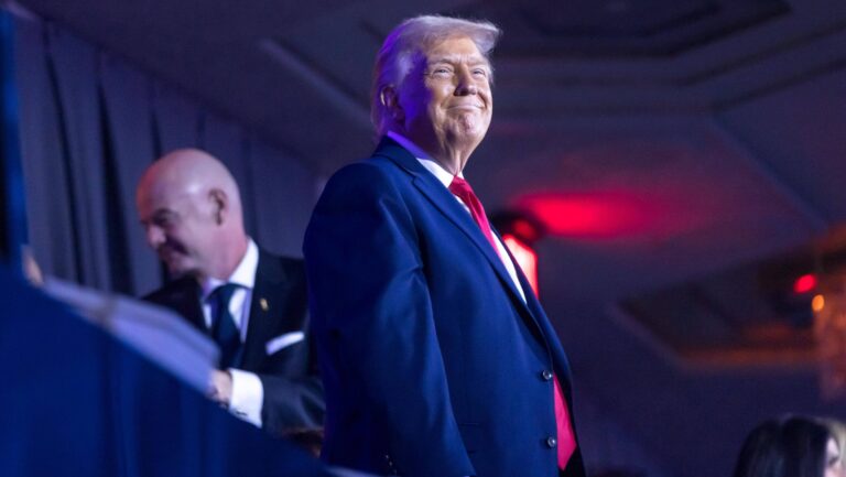 FIFA World Cup, WM, Weltmeisterschaft, Fussball 2026 Official Draw FIFA President Gianni Infantino and U.S. President Donald Trump during the FIFA World Cup 2026 official draw at John F. Kennedy Center for the Performing Arts on December 5, 2025 in Washington, DC.  WASHINGTON DC United States Copyright: xWilliamxVolcovx
2025.12.05 Waszyngton
pilka nozna , mistrzostwa swiata 2026 , ceremonia losowania
Losowanie mistrzostw swiata 2026
Foto IMAGO/PressFocus

!!! POLAND ONLY !!!