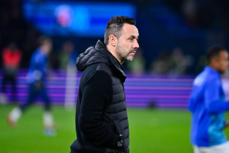 Roberto De Zerbi ( coach Olympique Marseille ) during the Ligue 1 match between Paris Saint Germain and Olympique Marseille at Parc Des Princes on February 08 , 2026 in Paris, France. ( Photo by Federico Pestelini / PsnewZ ) - - Photo :  Federico Pestelini / Federico Pestellini / Psnewz / SIPA /00321949_0215//Credit:PSNEWZ/SIPA/2602090109
2026.02.08 Paryz
pilka nozna liga francuska PSG
Paris Saint-Germain - Olympique Marsylia
Foto PSNEWZ/SIPA/PressFocus

!!! POLAND ONLY !!!