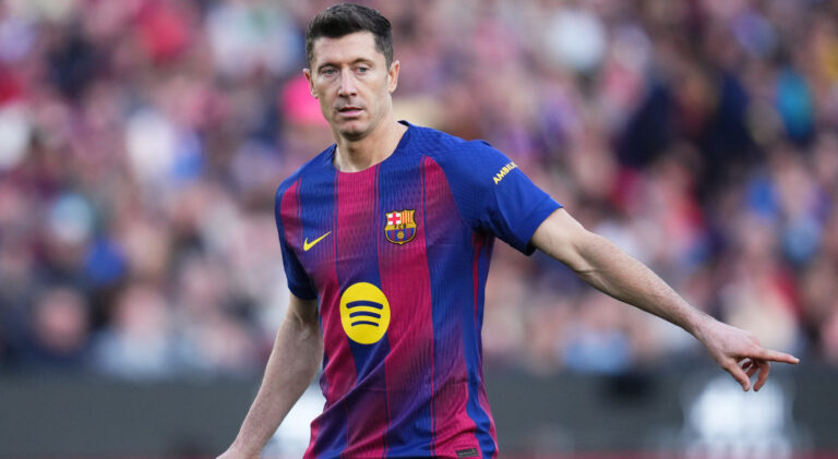 Robert Lewandowski of FC Barcelona during the La Liga EA Sports match between FC Barcelona and Levante UD played at Spotify Camp Nou Stadium on 22February 2026 in Barcelona, Spain. (Photo by Bagu Blanco / PRESSINPHOTO)
2026.02.22 Barcelona
pilka nozna liga hiszpanska
FC Barcelona - Levante UD
Foto pressinphoto/SIPA USA/PressFocus

!!! POLAND ONLY !!!
