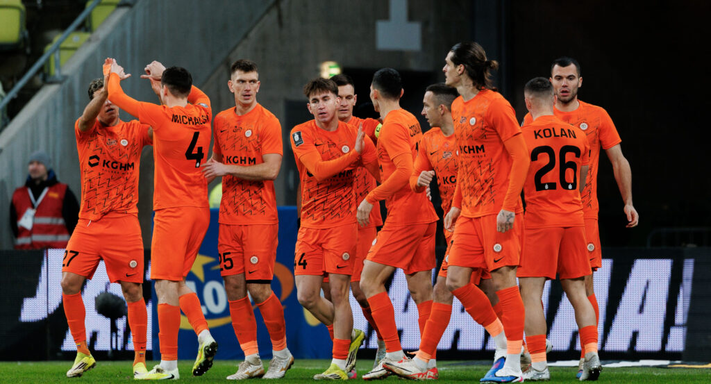 2026.02.23 Gdansk
Pilka nozna PKO Ekstraklasa sezon 2025/2026
Lechia Gdansk - KGHM Zaglebie Lubin
N/z Gol bramka radosc druzyna Michal Nalepa Marcel Regula Mateusz Grzybek
Foto Tomasz Folta / PressFocus

2026.02.23 Gdansk
Football PKO Ekstraklasa season 2025/2026
Lechia Gdansk - KGHM Zaglebie Lubin
Gol bramka radosc druzyna Michal Nalepa Marcel Regula Mateusz Grzybek
Credit: Tomasz Folta / PressFocus