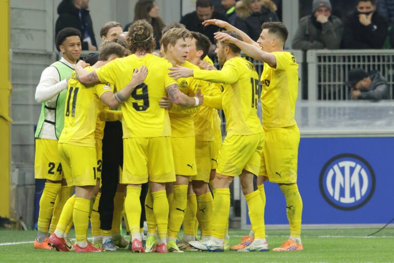 Gruppo, Group, JENS PETTER HAUGE, Bodo Bodo Glimt, Champions League, 2025-26, Inter vs Bodo Glimt 1-2, 24-02-2026, Esultanza, Celebration, Jubel CHAMPIONS LEAGUE 2025-26 INTER-BODO GLIMT 1-2
2026.02.24 Mediolan
pilka nozna , liga mistrzow
Inter Mediolan - FK Bodo/Glimt
Foto IMAGO/PressFocus

!!! POLAND ONLY !!!