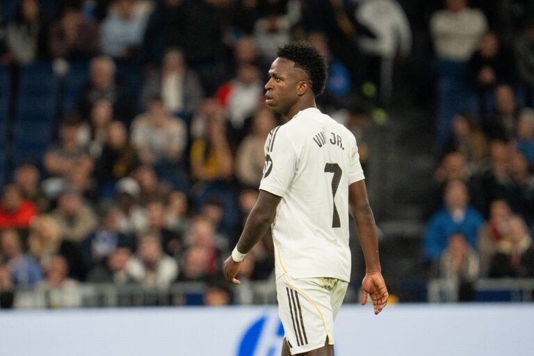 Spanish La Liga EA Sports soccer match Real Madrid vs Getafe ata Santiago Bernabeu stadium in Madrid, Spain. 02 March 2026
Vinicius Jr

(Photo by Cordon Press/Sipa USA)
2026.03.02 Madryt
pilka nozna liga hiszpanska
Real Madryt - Getafe CF

Foto Cordon/SIPA USA/PressFocus

!!! POLAND ONLY !!!