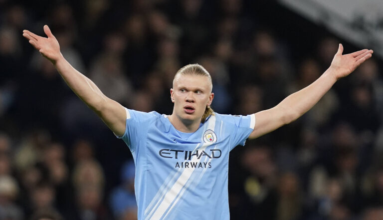 Manchester, England, 4th March 2026. Erling Haaland of Manchester City during the Manchester City vs Nottingham Forest Premier League match at the Etihad Stadium, Manchester. Picture credit should read: Andrew Yates / Sportimage EDITORIAL USE ONLY. No use with unauthorised audio, video, data, fixture lists, club/league logos or live services. Online in-match use limited to 120 images, no video emulation. No use in betting, games or single club/league/player publications. SPI_030_AY_Manchester_City_Forest SPI-4576-0029
2026.03.04 Manchester
pilka nozna , liga angielska
Manchester City - Nottingham Forest
Foto IMAGO/PressFocus

!!! POLAND ONLY !!!
