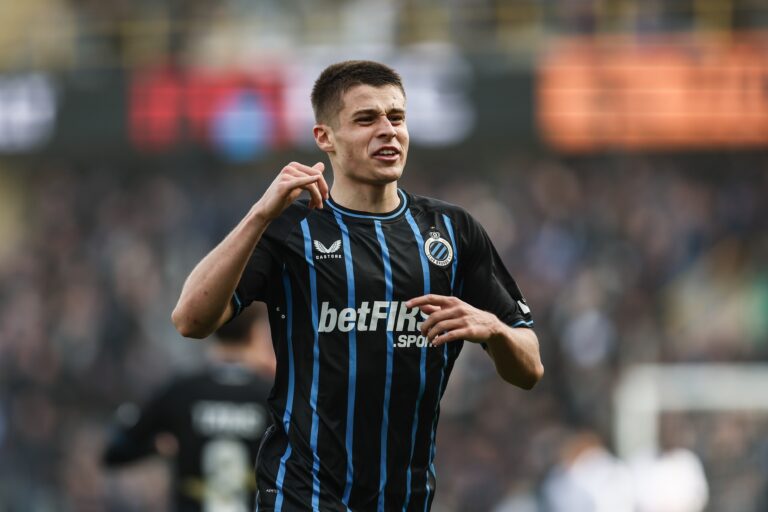 Club's Nicolo Tresoldi celebrates after scoring during a soccer match between Club Brugge and RSC Anderlecht, Sunday 08 March 2026 in Brugge, on day 28 (out of 30) of the 2025-2026 'Jupiler Pro League' first division of the Belgian championship. BELGA PHOTO BRUNO FAHY (Photo by BRUNO FAHY/Belga/Sipa USA)
2026.03.08 Brugia
pilka nozna liga belgijska
Club Brugge - RSC Anderlecht Bruksela
Foto Belga/SIPA USA/PressFocus

!!! POLAND ONLY !!!