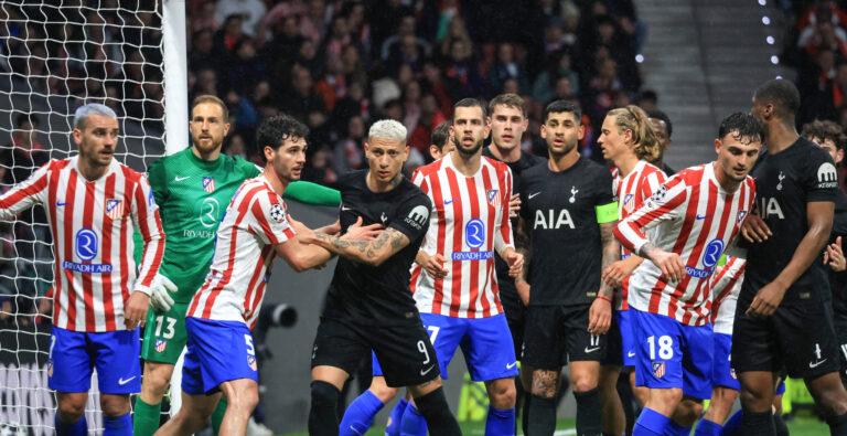Spain - Atletico de Madrid vs Tottenham Hotspur FC - 10/03/2026 SPAIN, MADRID, MARCH 10. Richarlison of Tottenham Hotspur C duels for the ball with Johnny Cardoso of Atletico de Madrid during the UEFA Champions League Round of 16 First Leg football match between Atletico de Madrid and Tottenham Hotspur FC at Estadio Riyadh Air Metropolitano on March 10, 2026 in Madrid, Spain. Photo by Manuel Blondeau/ AOP.Press Madrid Riyadh Air Metropolitano Spain Copyright: x ManuelxBlondeau/AOP.Pressx AOP20260310-0116
2026.03.10 Madryt
pilka nozna , liga mistrzow
Atletico Madryt - Tottenham Hotspur 
Foto IMAGO/PressFocus

!!! POLAND ONLY !!!
