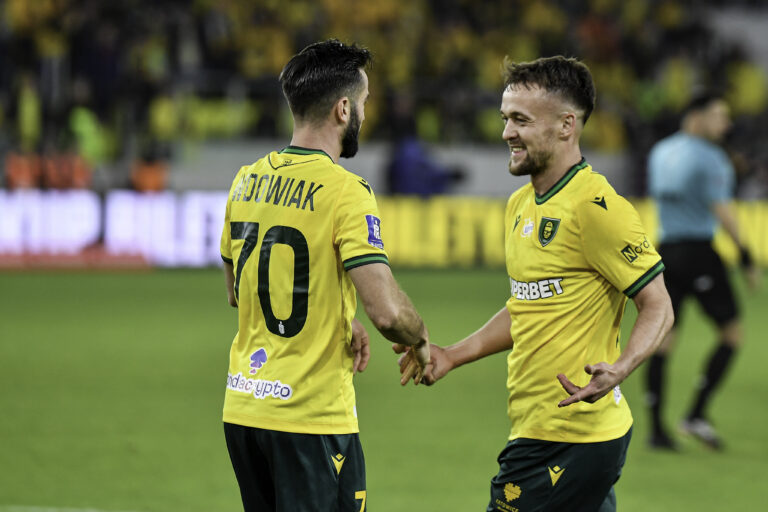 2026.03.14 Katowice
Pilka nozna PKO Ekstraklasa sezon 2025/2026
GKS Katowice - Lechia Gdansk
N/z Mateusz Wdowiak Sebastian Milewski radosc gol
Foto Mateusz Sobczak / PressFocus

2026.03.14 Katowice
Football Polish League PKO Ekstraklasa season 2025/2026
GKS Katowice - Lechia Gdansk
Mateusz Wdowiak Sebastian Milewski radosc gol
Credit: Mateusz Sobczak / PressFocus