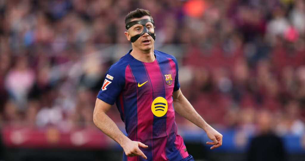 Robert Lewandowski of FC BarcelonaLa Liga EA Sports match between FC Barcelona and Sevilla FC played at Spotify Camp Nou Stadium on 15 March 2026 in Barcelona, Spain. (Photo by Bagu Blanco / PRESSINPHOTO)
2026.03.16 Barcelona
pilka nozna liga hiszpanska
FC Barcelona - Sevilla FC
Foto pressinphoto/SIPA USA/PressFocus

!!! POLAND ONLY !!!