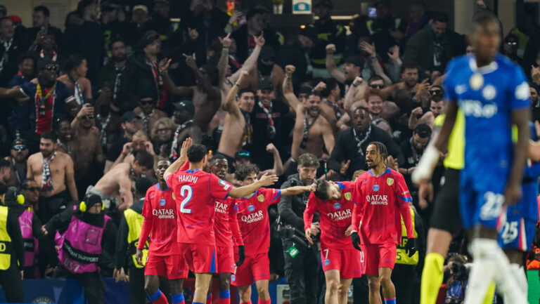 Chelsea v Paris Saint-Germain, UEFA Champions League Khvicha Kvaratskhelia of Paris Saint-Germain celebrating his goal to make it 0-1 during the Chelsea v Paris Saint-Germain UEFA Champions League, Round of 16, 2nd Leg match at Stamford Bridge, London, England on 17 March 2026 Credit: Dylan Hepworth/Every Second Media Editorial use only. All images are copyright Every Second Media Limited. No images may be reproduced without prior permission. Copyright: xIMAGO/EveryxSecondxMediax ESM-1863-0023 DylanxHepworthx/xEveryxSecondxMediax
2026.03.17 Londyn
pilka nozna liga mistrzow
Chelsea Londyn - PSG
Foto IMAGO/PressFocus

!!! POLAND ONLY !!!