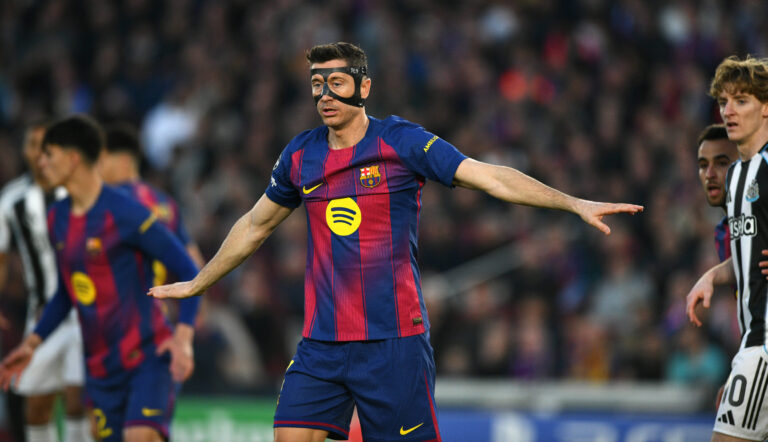 FC Barcelona, Barca v NEWCASTLE UNITED SPOTIFY CAMP NOU. BARCELONA. March 18, 2026 FC BARCELONA vs NEWCASTLE UNITED March 18, 2026 Robert Lewandowski 9 of FC Barcelona during the soccer match corresponding to the round of 16 match of the UEFA Champions League between FC Barcelona and Newcastle United at Spotify Camp Nou in Barcelona, Spain. Barcelona ESP Copyright: xS.xRosx
2026.03.18 Barcelona
pilka nozna liga mistrzow
FC Barcelona - Newcastle United
Foto IMAGO/PressFocus

!!! POLAND ONLY !!!