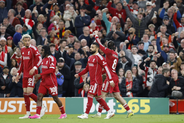 Liverpool, England, 18th March 2026. Dominik Szoboszlai R of Liverpool celebrates after scoring to make it 1-0 during the Liverpool vs Galatasaray UEFA Champions League round of 16 match at Anfield, Liverpool. Picture credit should read: Cody Froggatt / Sportimage EDITORIAL USE ONLY. No use with unauthorised audio, video, data, fixture lists, club/league logos or live services. Online in-match use limited to 120 images, no video emulation. No use in betting, games or single club/league/player publications. SPI_039_CF_Liverpool_Galatasaray SPI-4618-0039
2026.03.18 Liverpool
pilka nozna liga mistrzow
Liverpool FC - Galatasaray Stambul

Foto IMAGO/PressFocus

!!! POLAND ONLY !!!