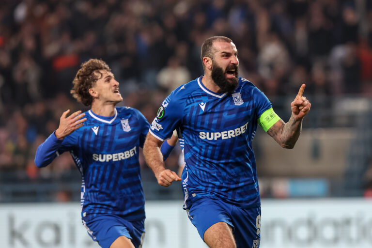 2026.03.19 Krakow
Pilka nozna UEFA Liga Konferencji Faza Play-off 1/8 finalu
Szachtar Donieck - Lech Poznan
N/z Mikael Ishak gol radosc bramka
Foto Pawel Jaskolka / PressFocus

2026.03.19 Cracow
Football UEFA Conference League
FC Shakhtar Donetsk - Lech Poznan
Credit: Pawel Jaskolka / PressFocus