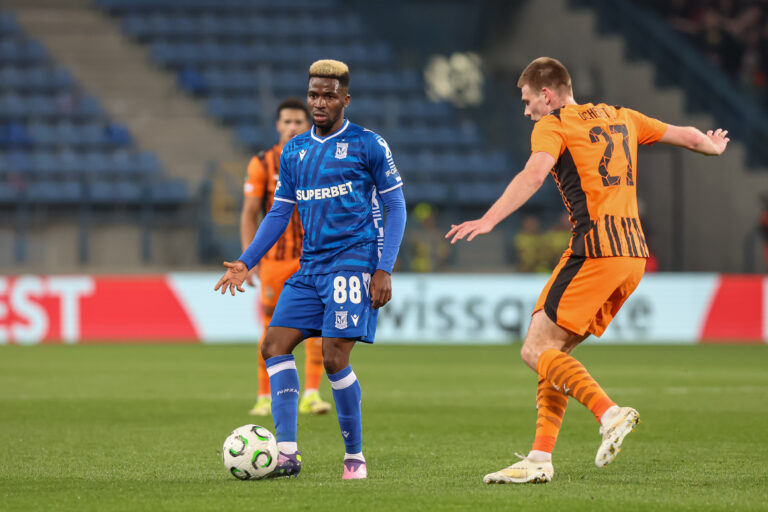 2026.03.19 Krakow
Pilka nozna UEFA Liga Konferencji Faza Play-off 1/8 finalu
Szachtar Donieck - Lech Poznan
N/z Taofeek Ismaheel
Foto Pawel Jaskolka / PressFocus

2026.03.19 Cracow
Football UEFA Conference League
FC Shakhtar Donetsk - Lech Poznan
Credit: Pawel Jaskolka / PressFocus