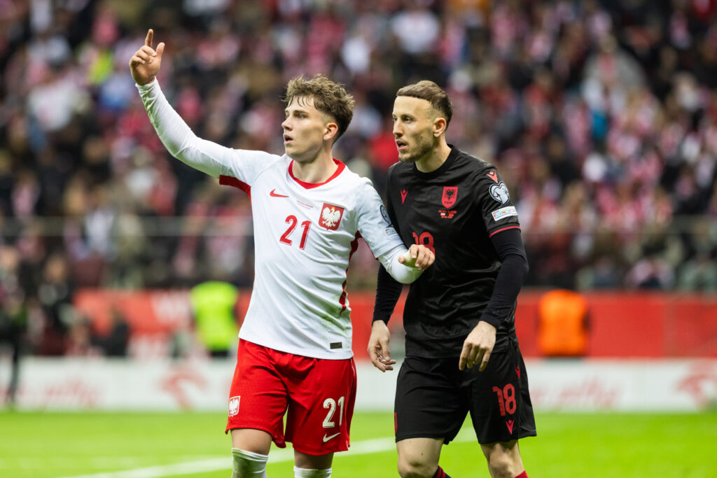 2026.03.26 Warszawa
Pilka nozna Kwalifikacje Mistrzostw Swiata 2026
Polska - Albania
N/z Oskar Pietuszewski, Ardian Ismajli
Foto Marcin Karczewski / PressFocus

2026.03.26 Warszawa
Football - FIFA World Cup 2026 Qualifying round
Poland - Albania
Oskar Pietuszewski, Ardian Ismajli
Credit: Marcin Karczewski / PressFocus