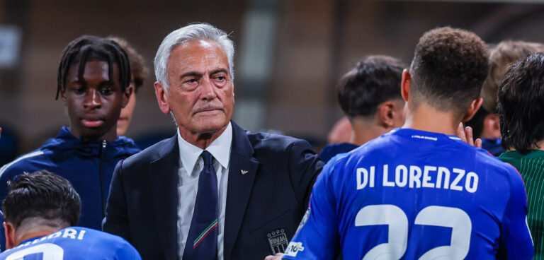 Gabriele Gravina President FIGC of Italy celebrates the victory at the end of the match during FIFA World Cup 2026 qualifier football match between Italy and Estonia at New Balance Arena (Photo by Fabrizio Carabelli/IPA Sport / ipa-agency.net/IPA/Sipa USA)
2025.09.06 Bergamo
pilka nozna eliminacje kwalifikacje do mistrzostw swiata 2026
Wlochy - Estonia
Foto IPA/SIPA USA/PressFocus

!!! POLAND ONLY !!!