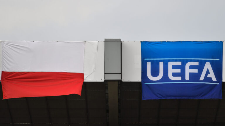 2025.09.05 Krakow
Pilka nozna kadra reprezentacja mlodziezowa eliminacje Mistrzostw Europy U21
Polska - Macedonia Polnocna
N/z Flaga Polska UEFA ilustracyjne
Foto Mateusz Sobczak / PressFocus

2025.09.05 Krakow
Football UEFA European Under 21 Championship Qualifying round
Poland v North Macedonia
Flaga Polska UEFA ilustracyjne
Credit: Mateusz Sobczak / PressFocus