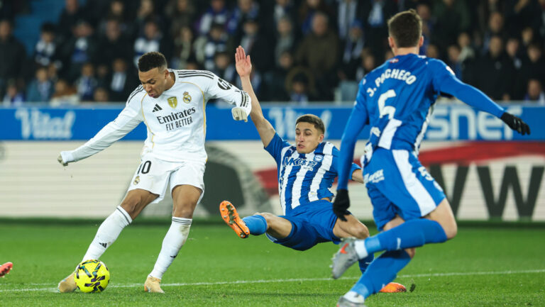 Kylian Mbappe of Real Madrid CF scores a goal 0-1 during the Spanish championship LaLiga football match between Deportivo Alaves and Real Madrid on 14 December 2025 at Mendizorroza Stadium in Vitoria, Spain (Photo by /Sipa USA)
2025.12.14 Vitoria-Gasteiz
pilka nozna liga hiszpanska
Deportivo Alaves - Real Madryt

Foto IPA/SIPA USA/PressFocus

!!! POLAND ONLY !!!