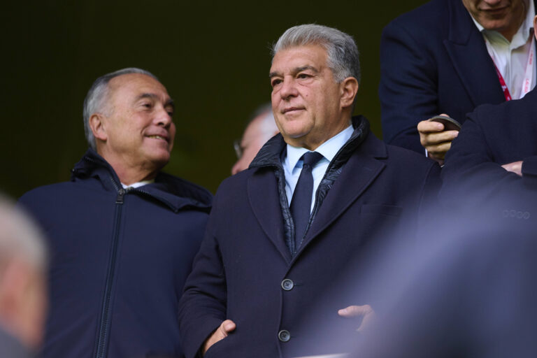 Villarreal CF v FC Barcelona, Barca - LaLiga EA Sports VILLARREAL, SPAIN - DECEMBER 21: Joan Laporta, President of FC Barcelona, looks on prior to the LaLiga EA Sports match between Villarreal CF and FC Barcelona at Estadio de la Ceramica on December 21, 2025 in Villarreal, Spain. Photo by Francisco Macia/Photo Players Images/Magara Press Villarreal Estadio de la Ceramica Spain Copyright: xFranciscoxMaciax
2025.12.21 Villareal
pilka nozna , liga hiszpanska
Villareal CF - FC Barcelona
Foto IMAGO/PressFocus

!!! POLAND ONLY !!!