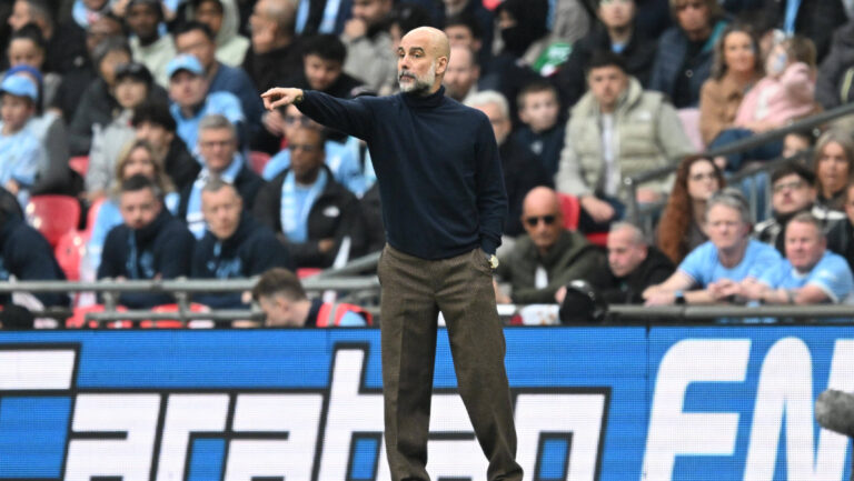 Arsenal v Manchester City, EFL Cup, Cup Final Manchester City manager Pep Guardiola gestures during the EFL Cup match between Arsenal and Manchester City at Wembley Stadium, London, UK on 22 March 2026. London Wembley Stadium Greater London UK Editorial use only DataCo restrictions apply See www.football-dataco.com , Copyright: xGrahamxHuntx PSI-23937-0279
2026.03.22 Londyn
pilka nozna puchar Ligii angielskiej
Arsenal Londyn - Manchester City

Foto IMAGO/PressFocus

!!! POLAND ONLY !!!