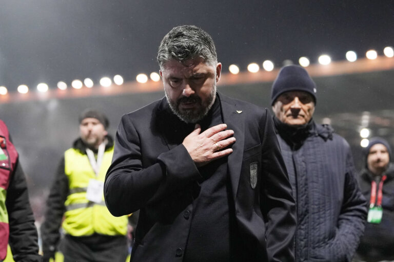 Gennaro Gattuso coach of Italy during the final soccer match for the qualification for the 2026 World Cup between Bosnia Herzegovina and Italy at the Stadion Bilino Polje in Zenica, Bosnia Erzegovina. - March  31 , 2026. Sport - Soccer . (Photo by Fabio Ferrari/LaPresse)  (Photo by Fabio Ferrari/LaPresse/Sipa USA)
2026.03.31 Zenica
pilka nozna , eliminacje , kwalifikacje do Mistrzostw Swiata 2026 , baraze
Bosnia i Hercegowina - Wlochy
Foto LaPresse/SIPA USA/PressFocus

!!! POLAND ONLY !!!