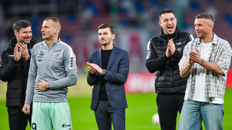 2026.04.04 Zabrze
Pilka nozna PKO BP Ekstraklasa Sezon 2025/2026
Gornik Zabrze - Cracovia
N/z Tomasz Loska, Michal Gasparik, Tomas Pristacs, Lukas Podolski, radosc, wygrana, zwyciestwo
Foto Marcin Bulanda / PressFocus

2026.04.04 Zabrze
Football Polish PKO BP Ekstraklasa League Season 2025/2026
Gornik Zabrze - Cracovia
Tomasz Loska, Michal Gasparik, Tomas Pristacs, Lukas Podolski, radosc, wygrana, zwyciestwo
Credit: Marcin Bulanda / PressFocus