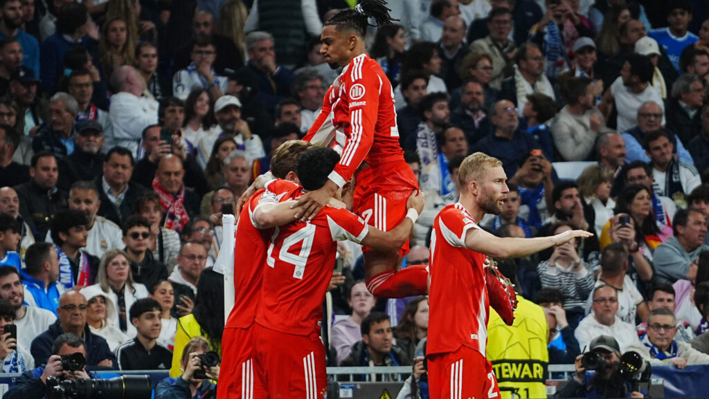 Celebration Goal 9 Harry Kane of Bayern Munich During the UEFA Champions League quarter-final football match between Real Madrid and Bayern Munich, on April 7, 2026 at the Santiago Bernabu Stadium in Spain - Photo: Laurent Lairys Vincent - Photo : Laurent Lairys/Laurent Lairys / Psnewz/ SIPA /00324718_0012/Credit:PSNEWZ/SIPA/2604081220
2026.04.07 Monachium
pilka nozna liga Mistrzow
Real Madryt - Bayern Monachium
PSG
Foto PSNEWZ/SIPA/PressFocus

!!! POLAND ONLY !!!
