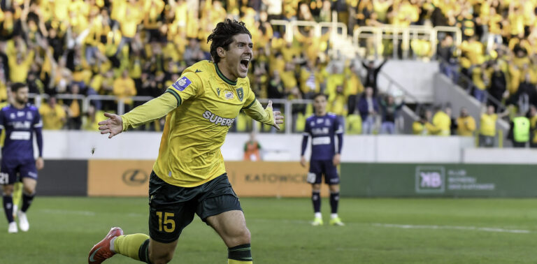 2026.04.17 Katowice
Pilka nozna PKO Ekstraklasa sezon 2025/2026
GKS Katowice - Motor Lublin
N/z Eman Markovic radosc gol
Foto Mateusz Sobczak / PressFocus

2026.04.17 Katowice
Football Polish League PKO Ekstraklasa season 2025/2026
GKS Katowice - Motor Lublin
Eman Markovic radosc gol
Credit: Mateusz Sobczak / PressFocus