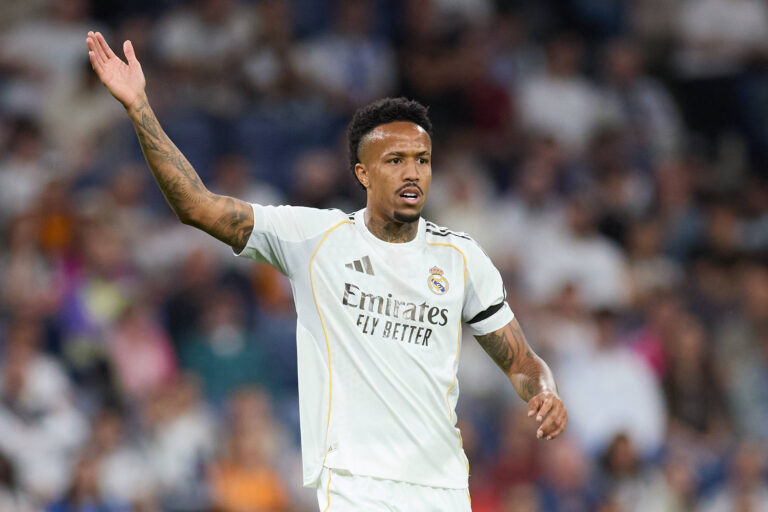 Real Madrid CF v Deportivo Alaves - LaLiga EA Sports Eder Militao of Real Madrid CF reacts during the LaLiga EA Sports match between Real Madrid CF and Deportivo Alaves at Santiago Bernabeu on April 21, 2026, in Madrid, Spain. Madrid Santiago Bernabeu Madrid Spain RL_RMCFvALV_000023 Copyright: xRicardoxLarreinax
2026.04.21 Madryt
pilka nozna , liga hiszpanska
Real Madryt - Deportivo Alaves
Foto IMAGO/PressFocus

!!! POLAND ONLY !!!