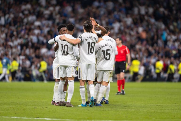 Spanish La Liga EA Sports soccer match Real Madrid vs Deportivo Alaves at Santiago Bernabeu Stadium in Madrid, Spain. 21 April 2026
Vinicius Jr Celebrates a goal

(Photo by Cordon Press/Sipa USA)
2026.04.21 Madryt
pilka nozna liga hiszpanska
Real Madryt - Deportivo Alaves
Foto Cordon Press/SIPA USA/PressFocus

!!! POLAND ONLY !!!