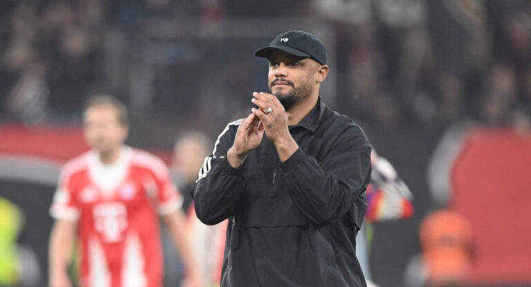 Schlussjubel, jubelnd, Jubel, Begeisterung, Freude, Emotion Trainer Vincent KOMPANY M Fussball, DFB Pokal, Halbfinale, semifinal, Bayer Leverkusen LEV - FC Bayern Muenchen M 0-2 am 22.04.2026 in der Bayarena Leverkusen/Deutschland. DFL regulations prohibit any use of photographs as image sequences and/or quasi-video √Ç *** Final cheer, cheering, jubilation, enthusiasm, joy, emotion Coach Vincent KOMPANY M Football, DFB Cup, semi-final, semifinal, Bayer Leverkusen LEV FC Bayern Muenchen M 0 2 on 22 04 2026 at Bayarena Leverkusen Germany DFL regulations prohibit any use of photographs as image sequences and or quasi video √Ç
2026.04.22 Leverkusen
pilka nozna puchar niemiec
Bayer 04 Leverkusen - Bayern Monachium

Foto IMAGO/PressFocus

!!! POLAND ONLY !!!