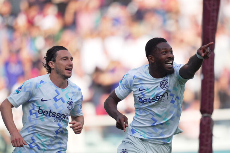 Inter Milan's Marcus Thuram celebrates after goal 0-1 during the Serie A soccer match between Torino and Inter at the Grande Torino Stadium in Turin , north Italy - Sunday , April 26 , 2026. Sport - Soccer . (Photo by Spada/LaPresse) (Photo by Spada/LaPresse/Sipa USA)
2026.04.26 Turyn
pilka nozna liga wloska
Torino FC - Inter Mediolan
Foto LaPresse/SIPA USA/PressFocus

!!! POLAND ONLY !!!