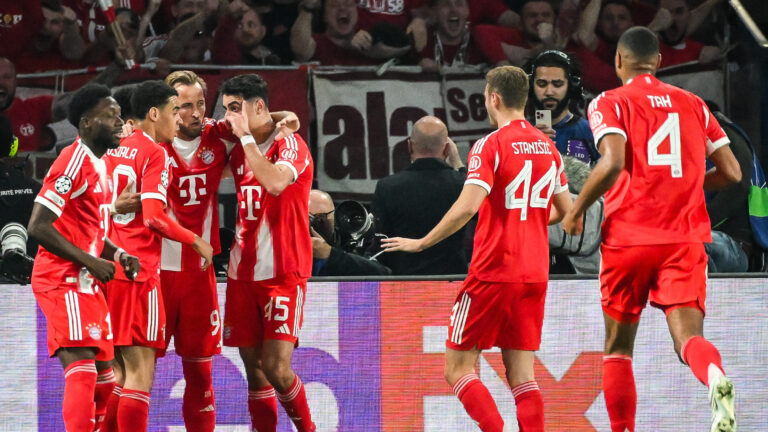 Harry KANE of Bayern Munich celebrate his goal with teammates during the UEFA Champions League, Semi-finals, 1st leg football match between Paris Saint-Germain and FC Bayern Munich on 28 April 2026 at Parc des Princes stadium in Paris, France (Photo by /Sipa USA)
2026.04.28 Paryz
pilka nozna liga mistrzow
PSG - Bayern Monachium
Foto IPA/SIPA USA/PressFocus

!!! POLAND ONLY !!!