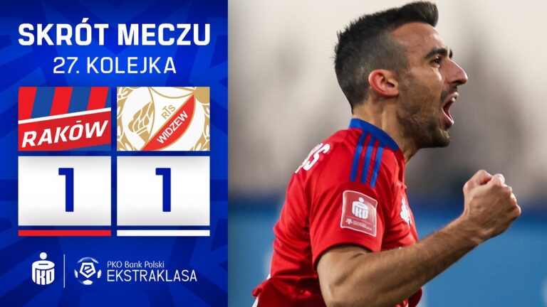 SKRÓT MECZU: Raków Częstochowa 1:1 Widzew Łódź
