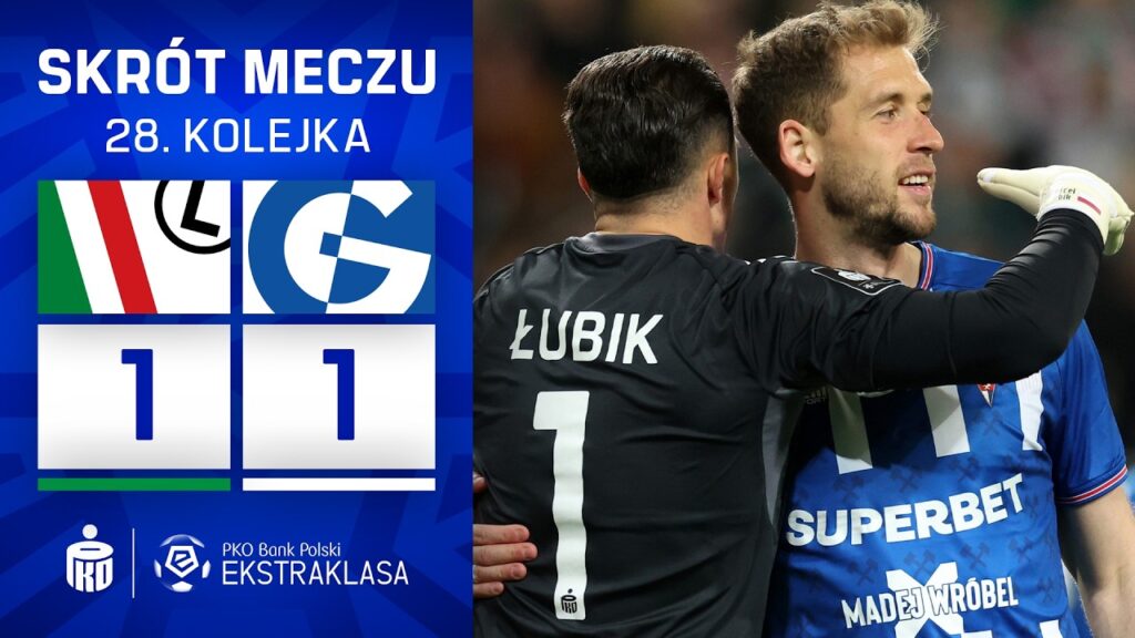 SKRÓT MECZU: Legia Warszawa 1:1 Górnik Zabrze