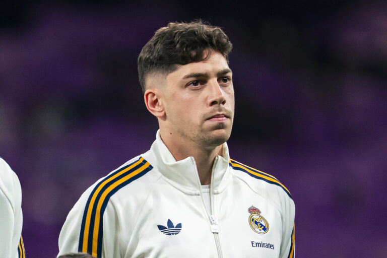 UEFA Champions league Real Madrid v Bayern Munchen - Real Madrid CF's Federico Valverde during Champions League Quarter-finals, first leg match. April 7, 2026. (ALTERPHOTOS/Tomas Garrido)
2026.04.07 Madryt
pilka nozna liga Mistrzow
Real Madryt - Bayern Monachium
Foto Alter Photos/SIPA USA/PressFocus

!!! POLAND ONLY !!!