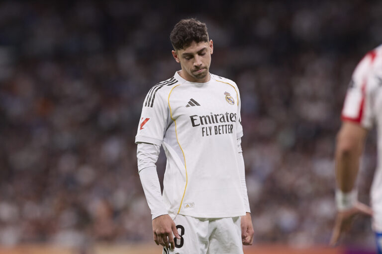 Federico Valverde of Real Madrid CF is seen in action during the LaLiga EA Sports 2025/2026 week 31 football match between Real Madrid CF and Girona FC at Santiago Bernabeu stadium. Final score: Real Madrid CF 1:1 Girona FC (Photo by Federico Titone / SOPA Images/Sipa USA)
2026.04.10 Madryt
pilka nozna liga hiszpanska
Real Madryt - Girona FC
Foto SOPA Images/SIPA USA/PressFocus

!!! POLAND ONLY !!!