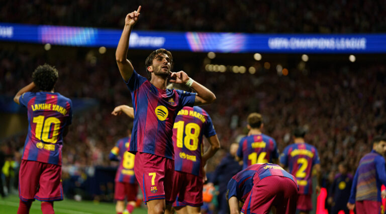 Ferran Torres seen celebrating after goal during UEFA Champions League quarterfinal game between teams of Atletico de Madrid and FC Barcelona, Barca Kazimierz Koper/Ball Raw Images Madrid Estadio Jose Alvalade Spain Copyright: xKazimierzxKoperx kazimierzkoper_atletico_fcbarcelona_2526_8-20
2026.04.13 Madryt
pilka nozna , Liga Mistrzow
Atletico Madryt - FC Barcelona
Foto IMAGO/PressFocus

!!! POLAND ONLY !!!